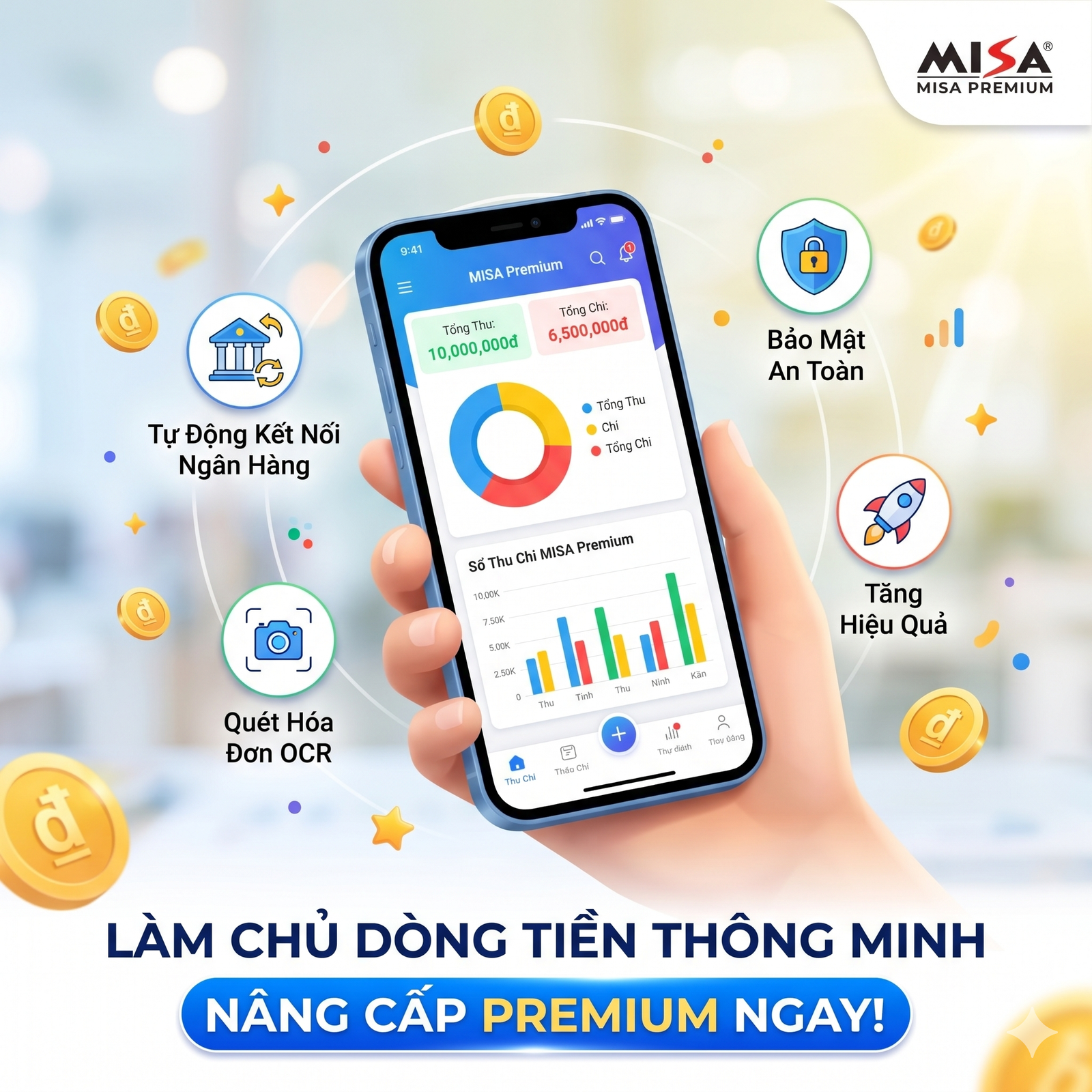 "Quản Lý Tài Chính Rảnh Tay – Tự Động Hóa Mọi Giao Dịch Cùng MISA Premium"